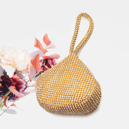 Madeline Love Gold Bling Wristlet Evening Bag - Bags & Wallets