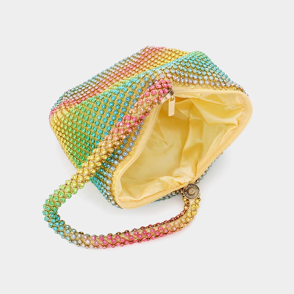 Madeline Love Gold Bling Wristlet Evening Bag - Bags & Wallets - extra