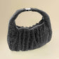 Madeline Love Black Rhinestone Bling Studded Slouch Hobo Evening Crossbody Bag - Bags & Wallets