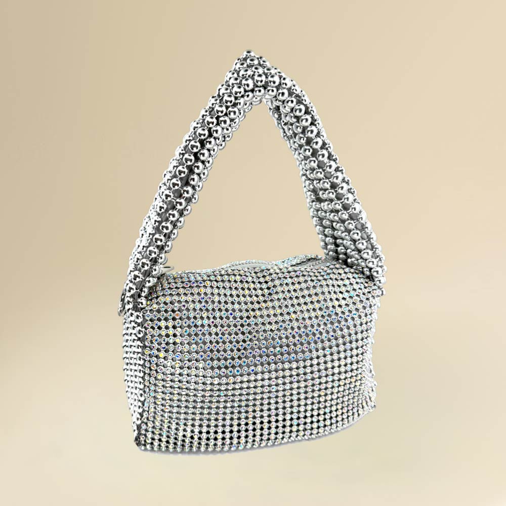 Madeline Love AB Rhinestone Bling Studded Mini Shoulder Crossbody Bag - Bags & Wallets