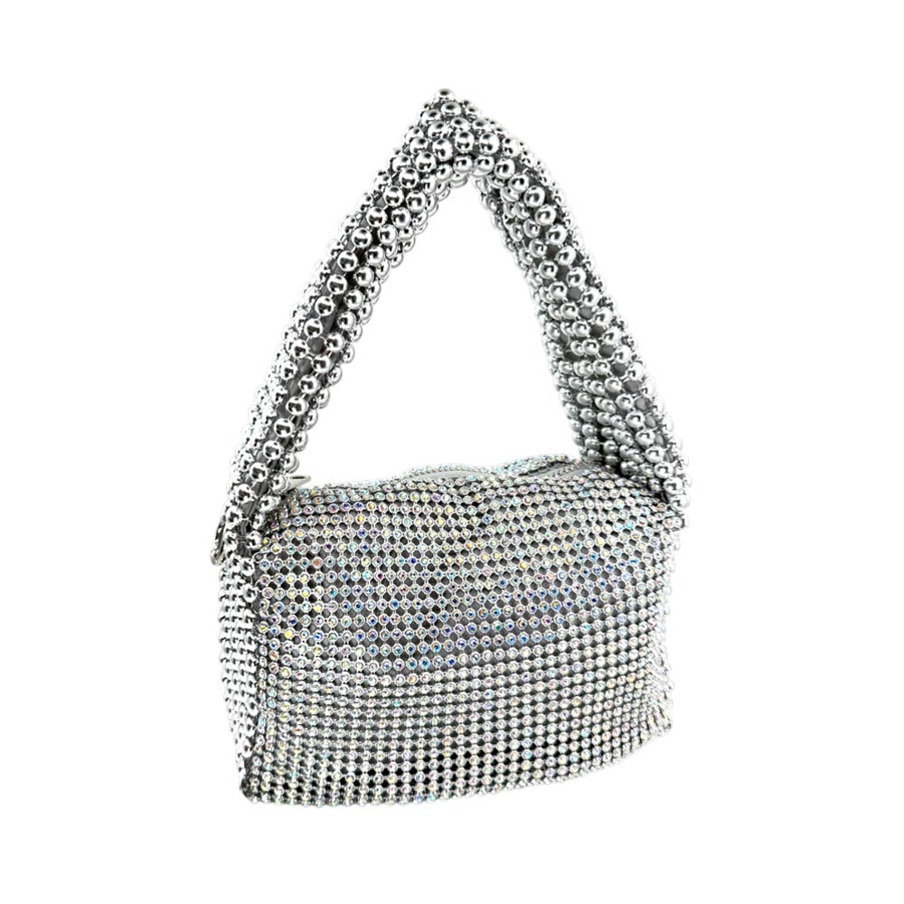 Madeline Love AB Rhinestone Bling Studded Mini Shoulder Crossbody Bag - Bags & Wallets - desc