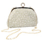 Madeline Love Gold Pearl Embellished Evening Clutch Bag / Crossbody Bag - Bags & Wallets - extra
