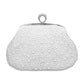 Madeline Love Silver Pearl Embellished Evening Clutch Bag / Crossbody Bag - Bags & Wallets - desc