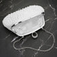 Madeline Love Silver Pearl Embellished Evening Clutch Bag / Crossbody Bag - Bags & Wallets - extra