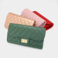 Madeline Love Peach Quilted Flap Evening Clutch Bag / Crossbody Bag - Bags & Wallets - extra