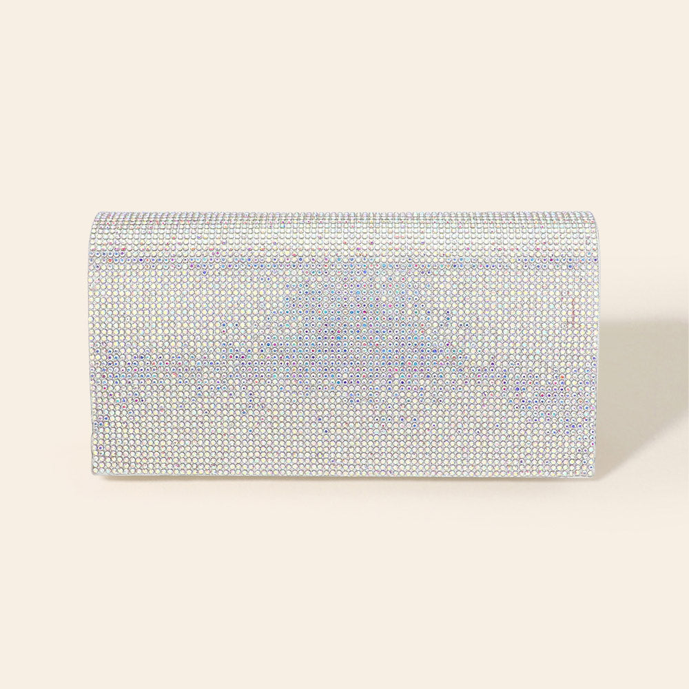 Madeline Love AB, Silver Bling Studded Box Evening Bag / Clutch / Crossbody Bag - Bags & Wallets