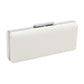 Madeline Love White Faux Leather Basket Weave Evening Clutch Bag / Crossbody Bag - Bags & Wallets - desc
