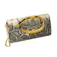 Madeline Love Khaki, Snake Bold Hardware Accent Snake Pattern Faux Leather Evening Clutch Bag Crossbody Bag - Bags & Wallets - desc