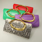 Madeline Love Snake, White Bold Hardware Accent Snake Pattern Faux Leather Evening Clutch Bag Crossbody Bag - Bags & Wallets - extra