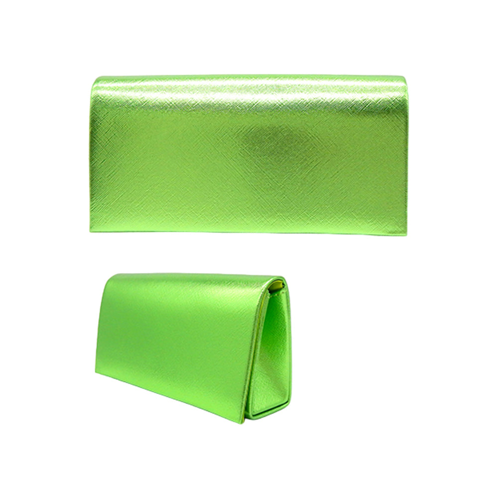Madeline Love Green Metallic Clutch Bag / Crossbody Bag - Bags & Wallets - extra