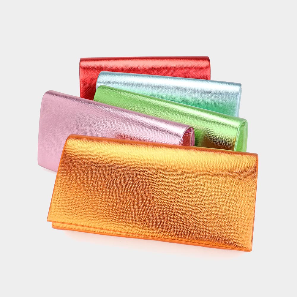 Madeline Love Pink Metallic Clutch Bag / Crossbody Bag - Bags & Wallets - extra
