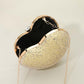 Madeline Love Gold Bling Studded Heart Shaped Evening Clutch Crossbody Bag - Bags & Wallets - extra
