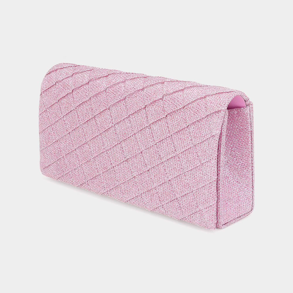 Madeline Love Black Quilted Sparkly Clutch Bag / Crossbody Bag - Bags & Wallets - desc