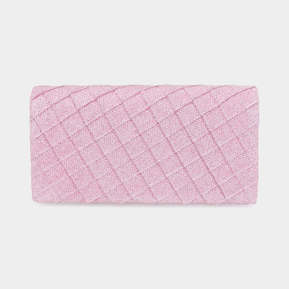 Madeline Love Pink Quilted Sparkly Clutch Bag / Crossbody Bag - Bags & Wallets