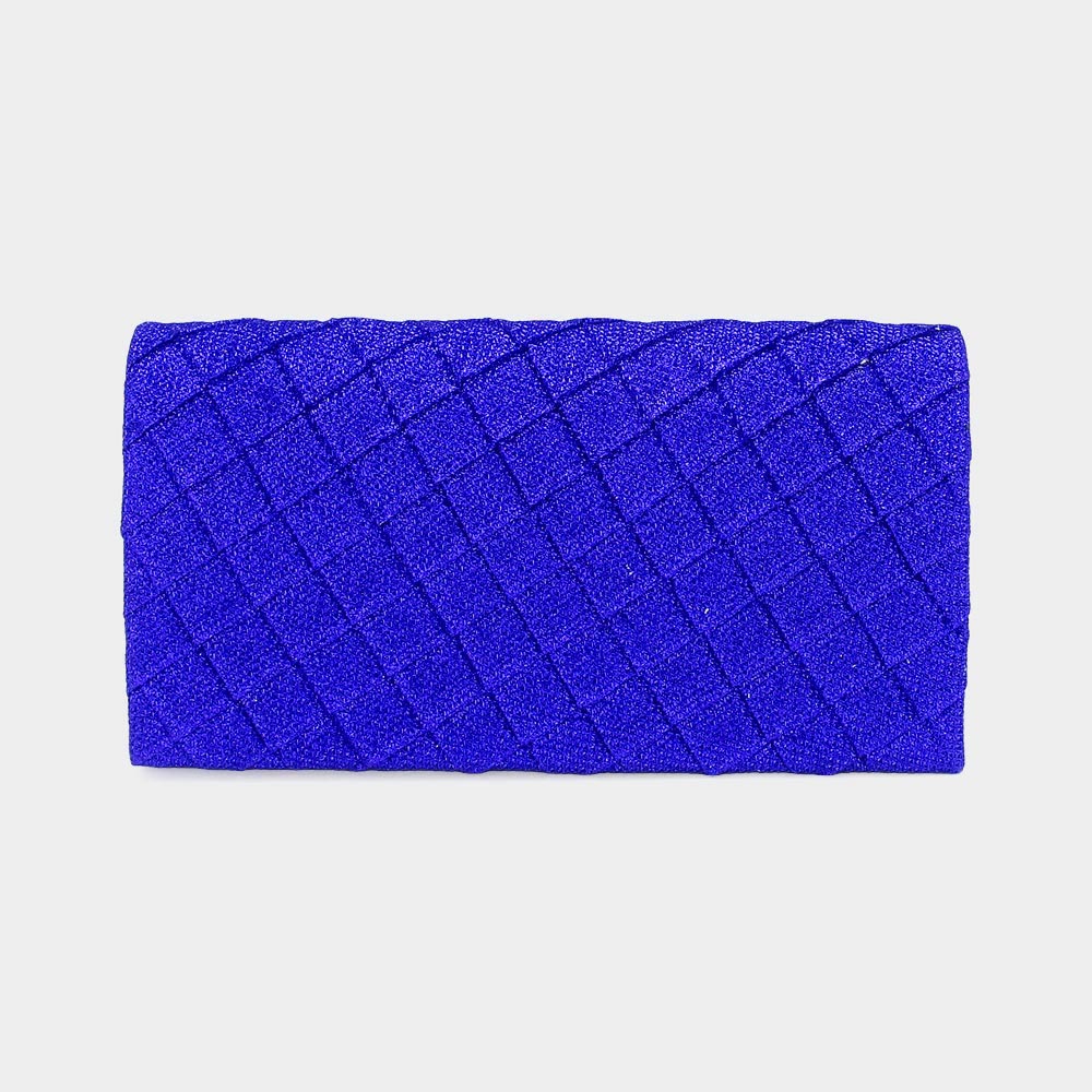 Madeline Love Sapphire Quilted Sparkly Clutch Bag / Crossbody Bag - Bags & Wallets