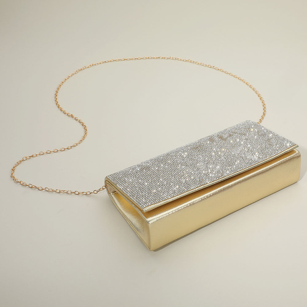 Madeline Love Pink Bling Studded Evening Clutch Bag / Crossbody Bag - Bags & Wallets - extra