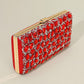 Madeline Love Pink Faceted Stone Embellished Evening Clutch Bag - Bags & Wallets - extra