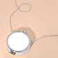 Madeline Love Silver Metallic Round Compact Mirror Clutch Evening Bag Crossbody Bag - Bags & Wallets - extra