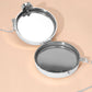 Madeline Love Silver Metallic Round Compact Mirror Clutch Evening Bag Crossbody Bag - Bags & Wallets - extra