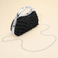 Madeline Love Black Pearl Rhinestone Embellished Evening Clutch Crossbody Bag - Bags & Wallets - extra