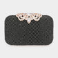 Madeline Love Black Stone Embellished Evening Tote / Clutch / Crossbody Bag - Bags & Wallets