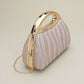 Madeline Love Champagne Shimmering Structured Evening Clutch Crossbody Bag - Bags & Wallets - desc
