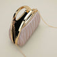 Madeline Love Champagne Shimmering Structured Evening Clutch Crossbody Bag - Bags & Wallets - extra