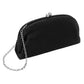 Madeline Love Black Faux Leather Metallic Pleated Half Moon Shape Evening Clutch Crossbody Bag - Bags & Wallets - desc