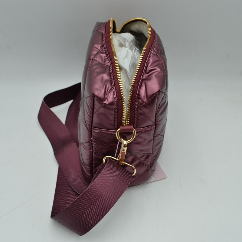 Quilted Puffer Crossbody Bag Shoulder Purse with Adjustable Strap - Crossbody Bags