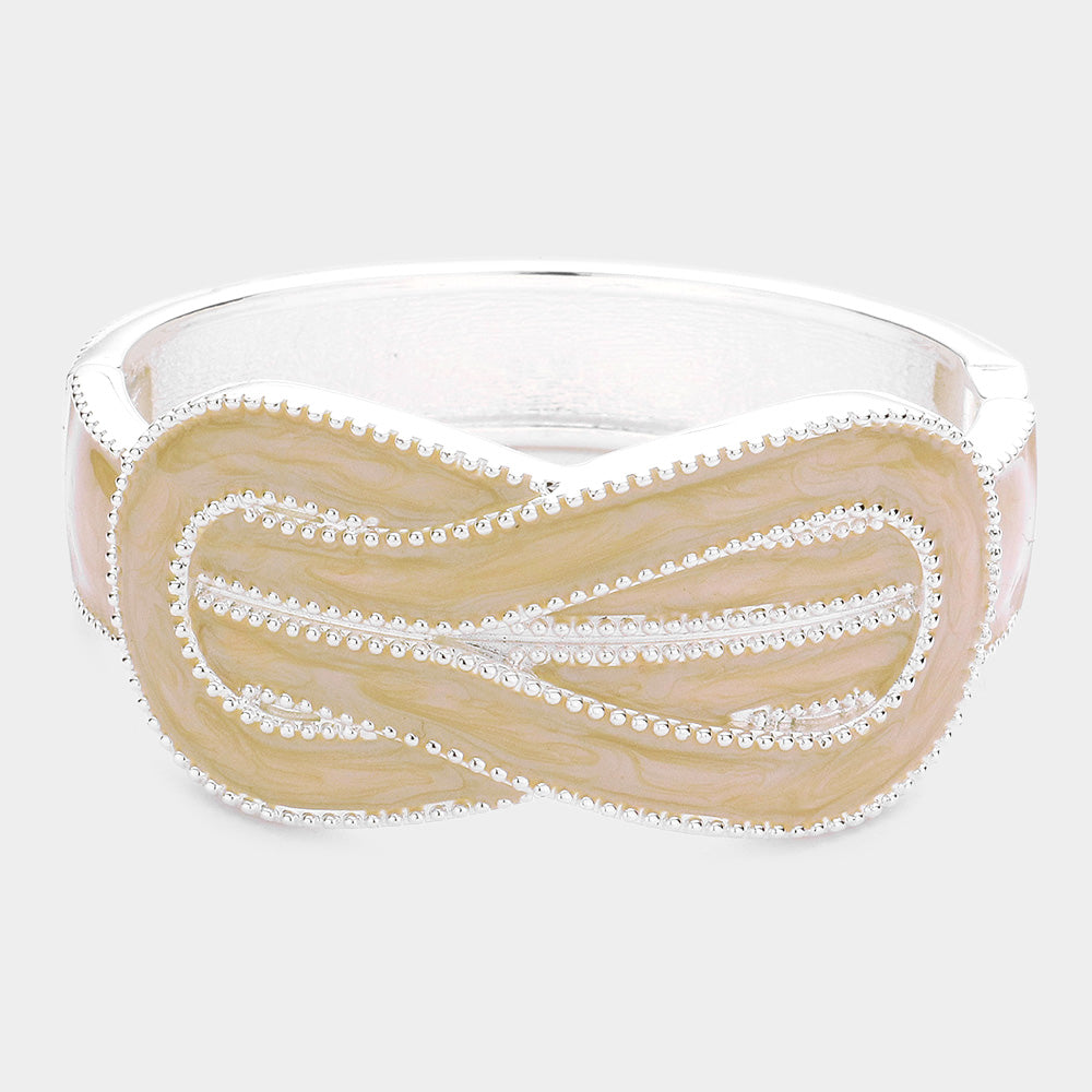 Madeline Love Cream Hinged Enamel bracelet - Bracelets