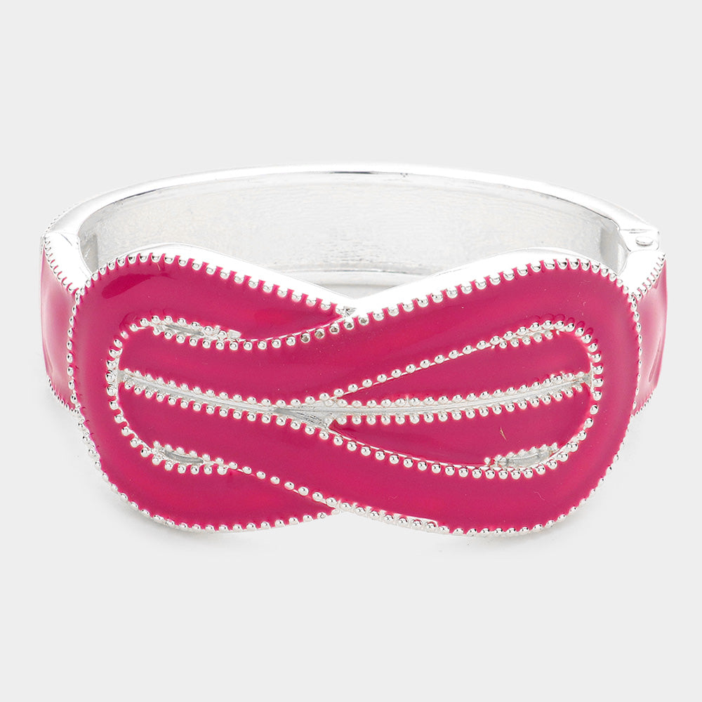 Madeline Love Pink Hinged Enamel bracelet - Bracelets