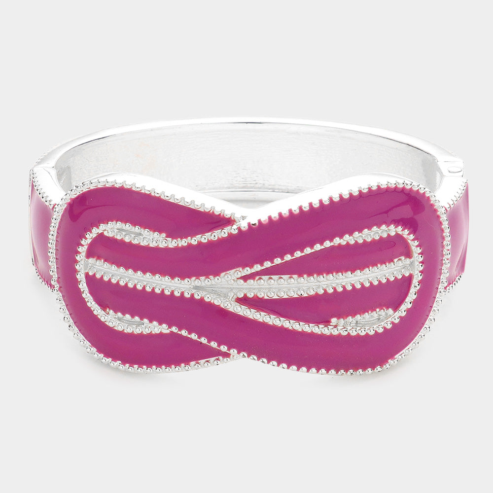 Madeline Love Purple Hinged Enamel bracelet - Bracelets