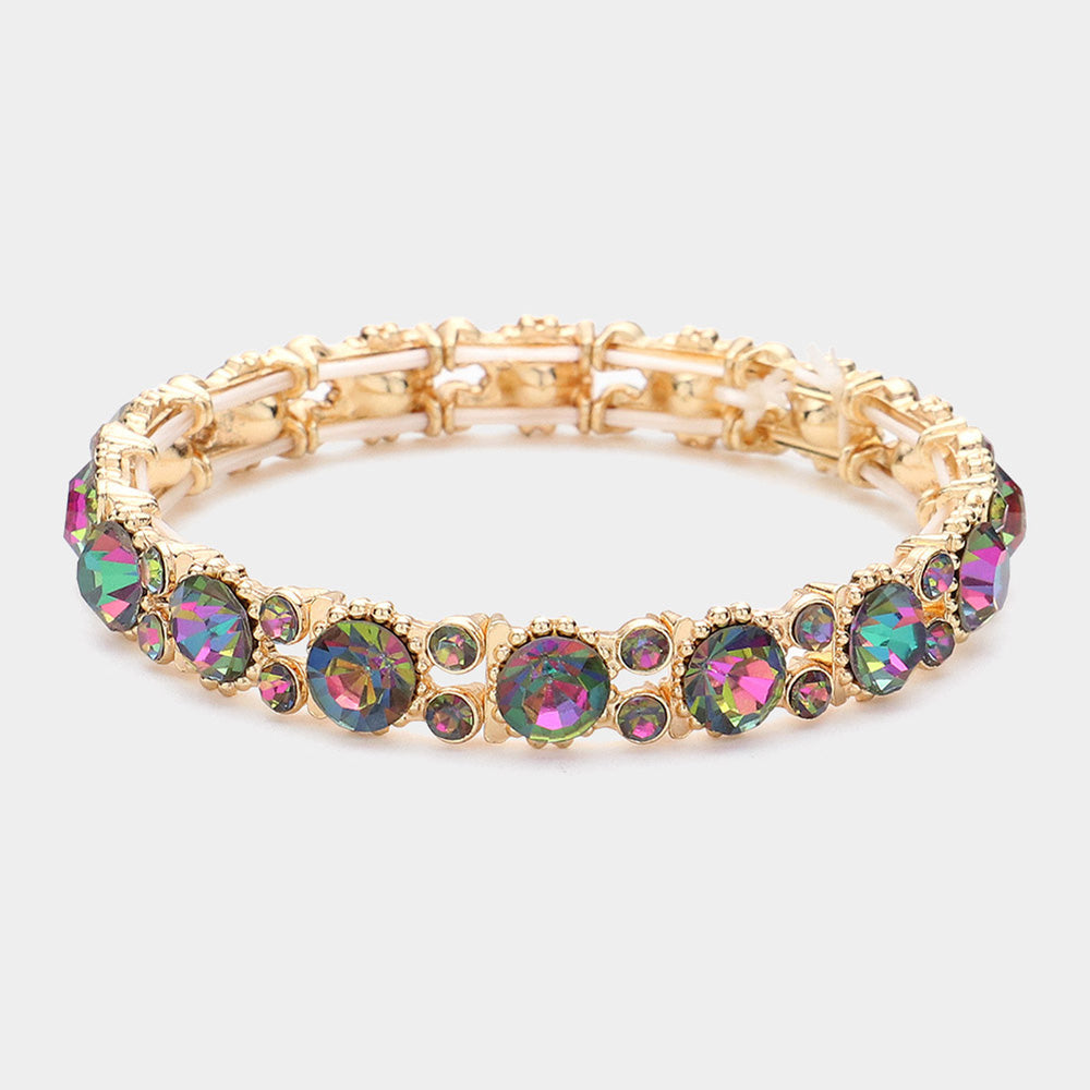 Madeline Love Vitrail Medium Bubbly Crystal Round Evening Bracelet