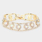 Madeline Love Gold Crystal Rhinestone Evening Bracelet