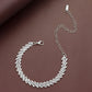 Madeline Love Clear, Silver Rhinestone Paved Chain Evening Bracelet - Bracelets - desc