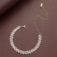 Madeline Love Clear, Gold Rhinestone Paved Chain Evening Bracelet - Bracelets - desc