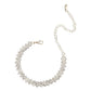Madeline Love Clear, Gold Rhinestone Paved Chain Evening Bracelet - Bracelets - extra
