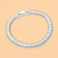 Madeline Love Clear, Silver White Gold Dipped Classic Tennis Chain Bracelet