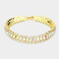 Madeline Love AB, Gold Crystal Rhinestone Evening Bracelet