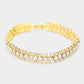 Madeline Love Gold Crystal Rhinestone Evening Bracelet