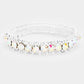 Madeline Love AB, Silver Crystal Rhinestone Stretchable Bracelet - Bracelets