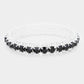 Madeline Love Black, Silver Crystal Rhinestone Stretchable Bracelet - Bracelets