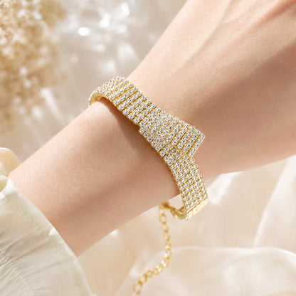 Madeline Love Gold CZ Stone Pave Evening Bracelet