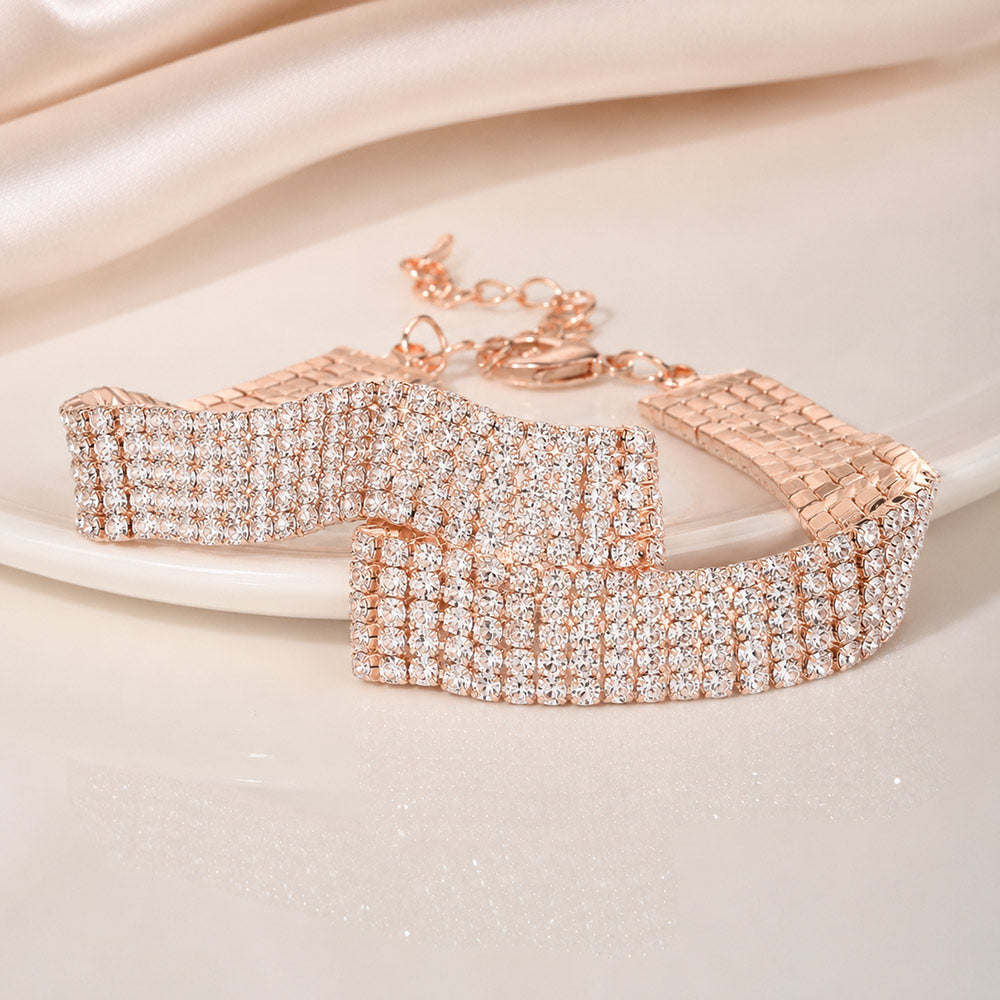 Madeline Love Rose Gold CZ Stone Pave Evening Bracelet