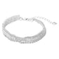 Madeline Love Clear, Silver Baguette CZ Stone Embellished Evening Bracelet - Bracelets - desc
