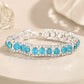Madeline Love Aqua Round Crystal Rhinestone Evening Bracelet