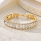 Madeline Love Gold Round Crystal Rhinestone Evening Bracelet