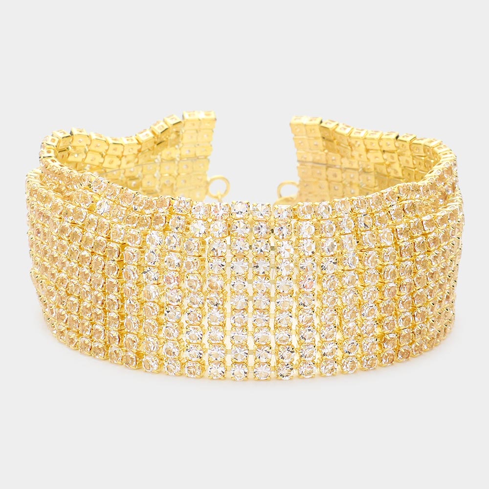 Madeline Love Gold CZ Stone Pave Evening Bracelet