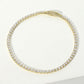 Madeline Love Clear, Gold Round CZ Stone Tennis Chain Evening Bracelet