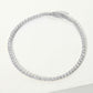 Madeline Love Clear, Silver Round CZ Stone Tennis Chain Evening Bracelet